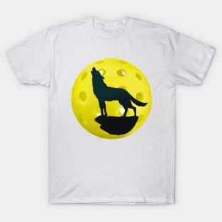 Pickleball Moon with Wolf T-Shirt